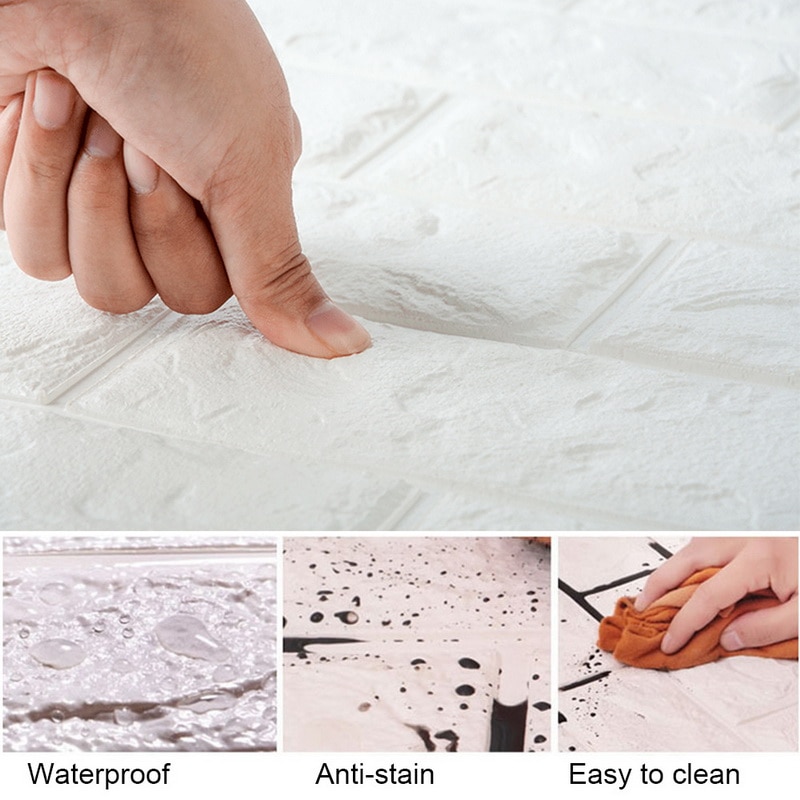 3D Imitatie Baksteen Muurstickers zelfklevende Panel Decal Zelfklevende Behang Zachte Pack Keuken Woonkamer Achtergrond decor