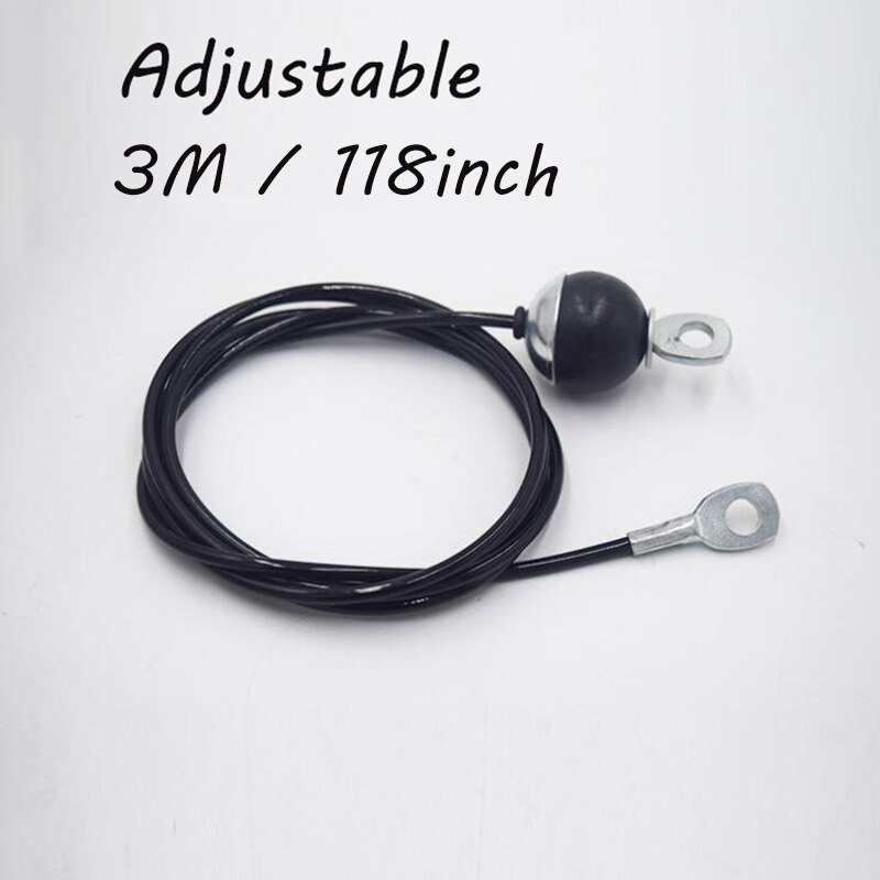 1.5M-3M Gym Cable Wire Rope Replacement Parts Accessories Adjustable Length for Pulley System Cable Machine Workout Equipment: gray