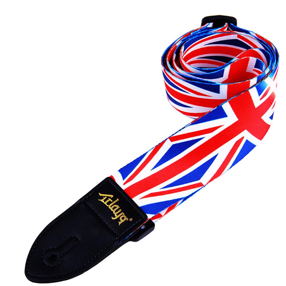 Sangle de guitare en Nylon pour guitare électrique acoustique et basse ceinture de guitare multicolore réglable sangles en Nylon d'impression colorée: 04