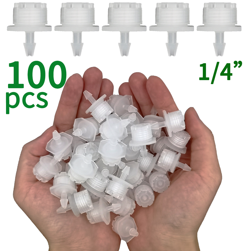 oasi 30-800X giardino 4/7MM micro ugello regolabile sistema di irrigazione a goccia 1/4 ''irrigatore anti-intasamento emettitore gocciolatore: Arancione