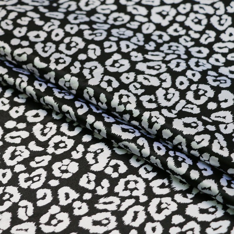 Meter Luipaard Materiaal Stof Zacht Polyester Satijnen Jurk Tissus Afrikaanse