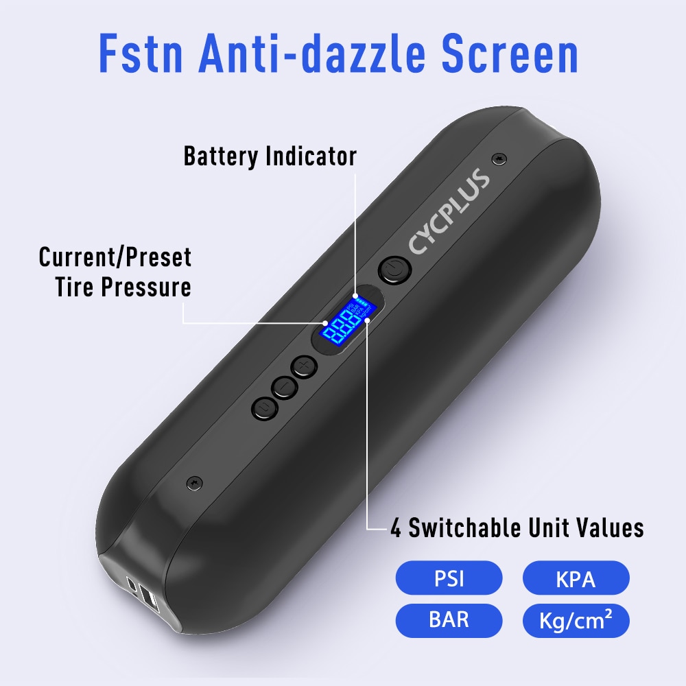 CYCPLUS Electric Bike Pump High Pressure Cycling Bicycle Accesories Mini Air Inflator Hand Pump for MTB Car Tyre Ball Ballons