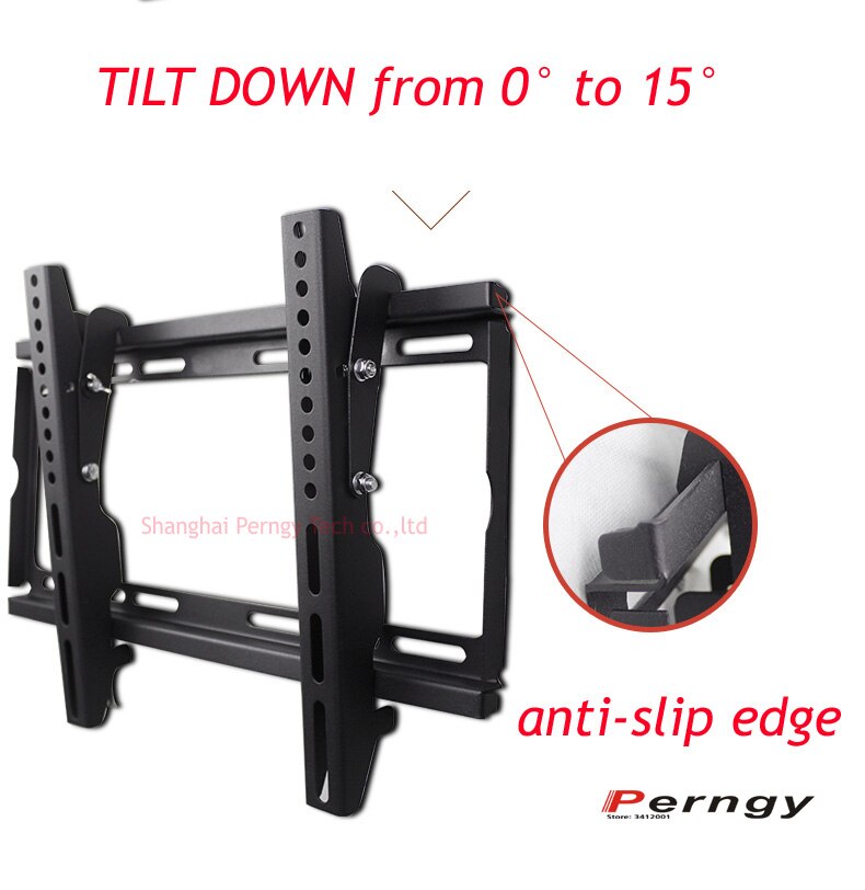 PTB-605SH 23"30"40"55" wall mount tv bracket 50" metal 60kg vesa 400x400 Panel LCD TV Wall Mount tilt up down 15 holder