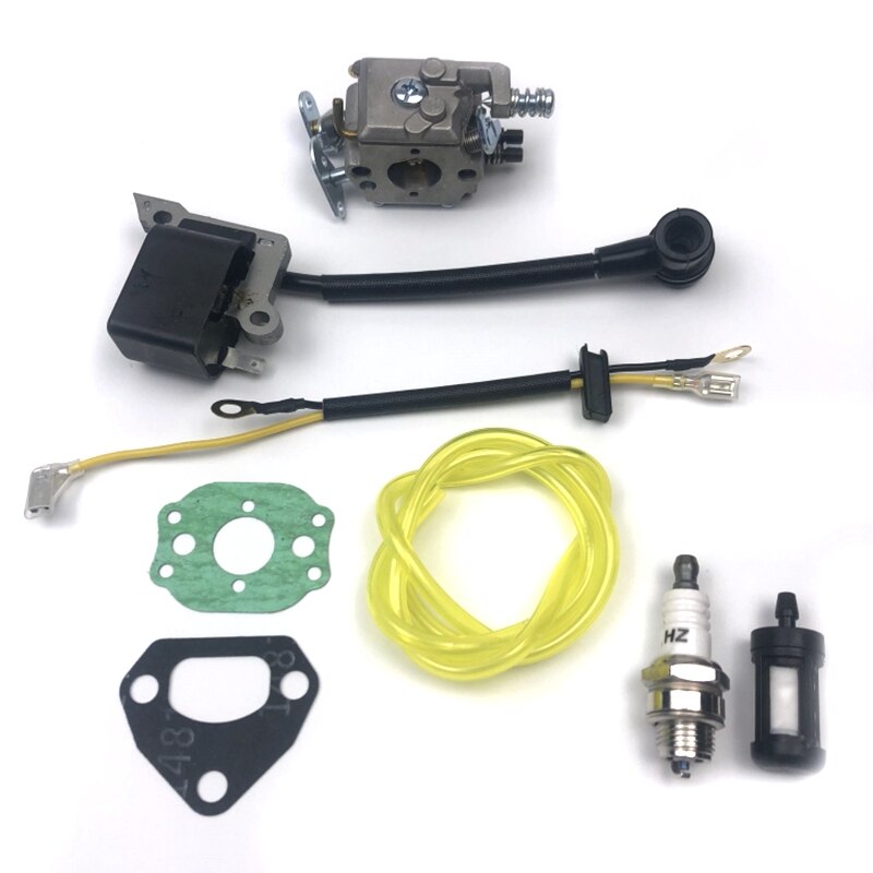 Vergaser Dichtung Zündspule für HUSQVARNA 136 137 141 142 36 41 Kettensäge Teile Zama Walbro Energie Werkzeug Reparatur Bausatz