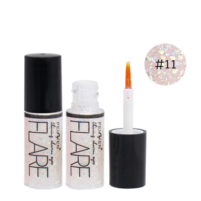 Pärlemorfärgad makeup flytande ögonskugga glitter ögonskugga vattenfast flytande ögonskugga skimmer ögonmakeup slät borsthuvud tslm 1: 11
