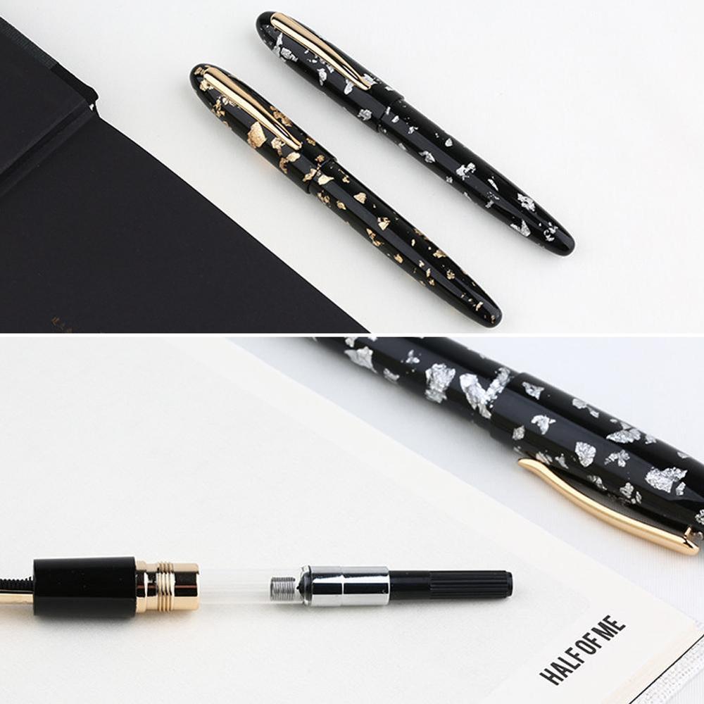 ! Pluma estilográfica Moonman M8 hecha a mano de resina para celuloide, hermoso de escritura, patrones de pluma moderna, hoja de Metal con convertidor H1S8