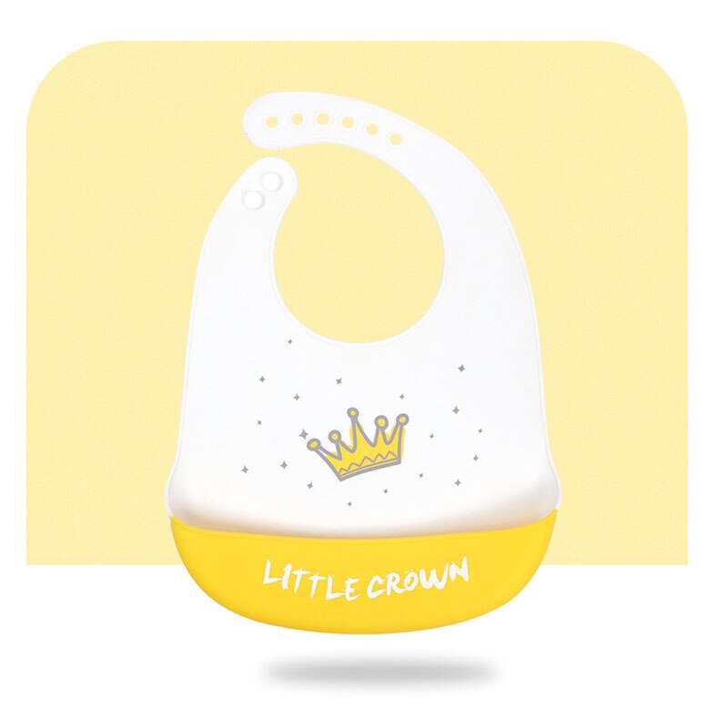 XCQGH 1 pz bavaglini impermeabili in Silicone per uso alimentare bavaglino Bandana bavaglino asciugamano grembiule ragazzo ragazza: crown