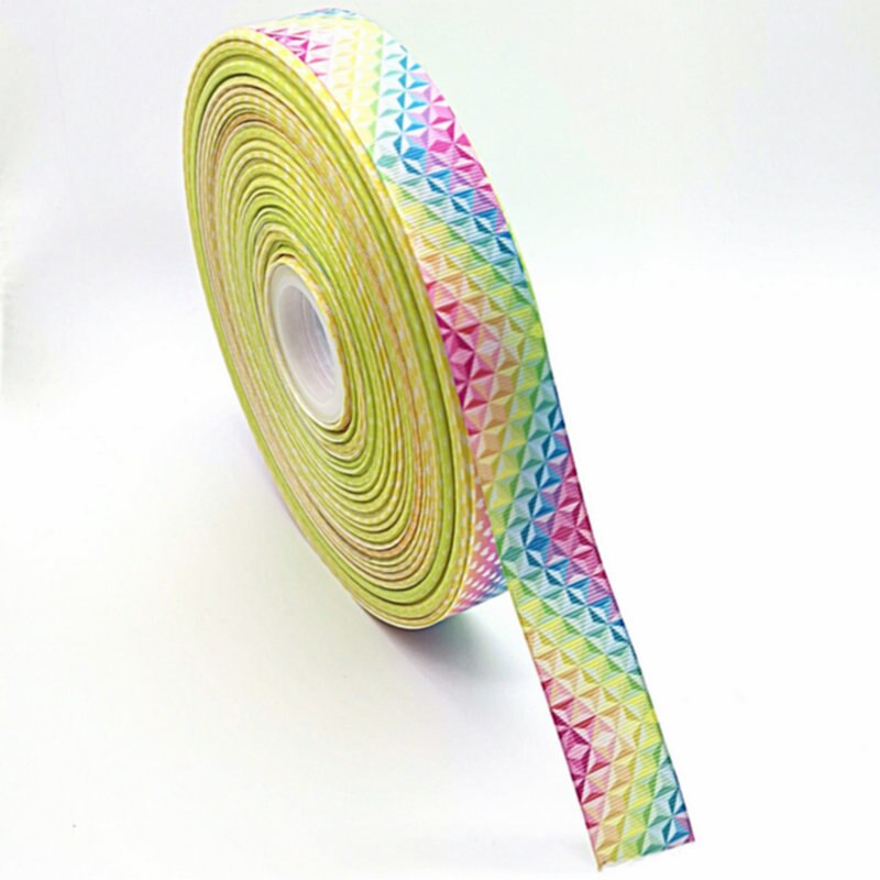 5 meter regenboog cartoon lint grosgrain 25mm doe-het-zelf handgemaakte linten voor haaraccessoires knutselen aangepaste lintdecoratie naaien: Regenboog -6 / 38mm