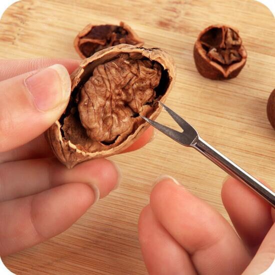 5ps/lot Stainless Steel Lobster Crab Needle Multifunctional Walnut Needle Fruit Fork Kitchen Gadgets Seafood Tools OK 0428