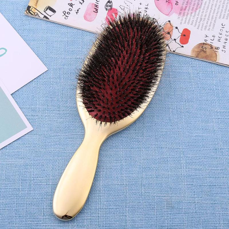 1pc Anti-Static Hair Brush Boar Bristle Hair Massage Air Cushion Comb Hairdressing Tool ABS Handle Hair Brush