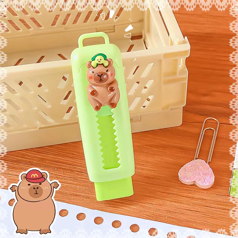 Kawaii papeterie esthétique papeterie fournitures de bureau articles scolaires pour enfants gomme mignon Capybara gomme drôle caoutchouc: Violet