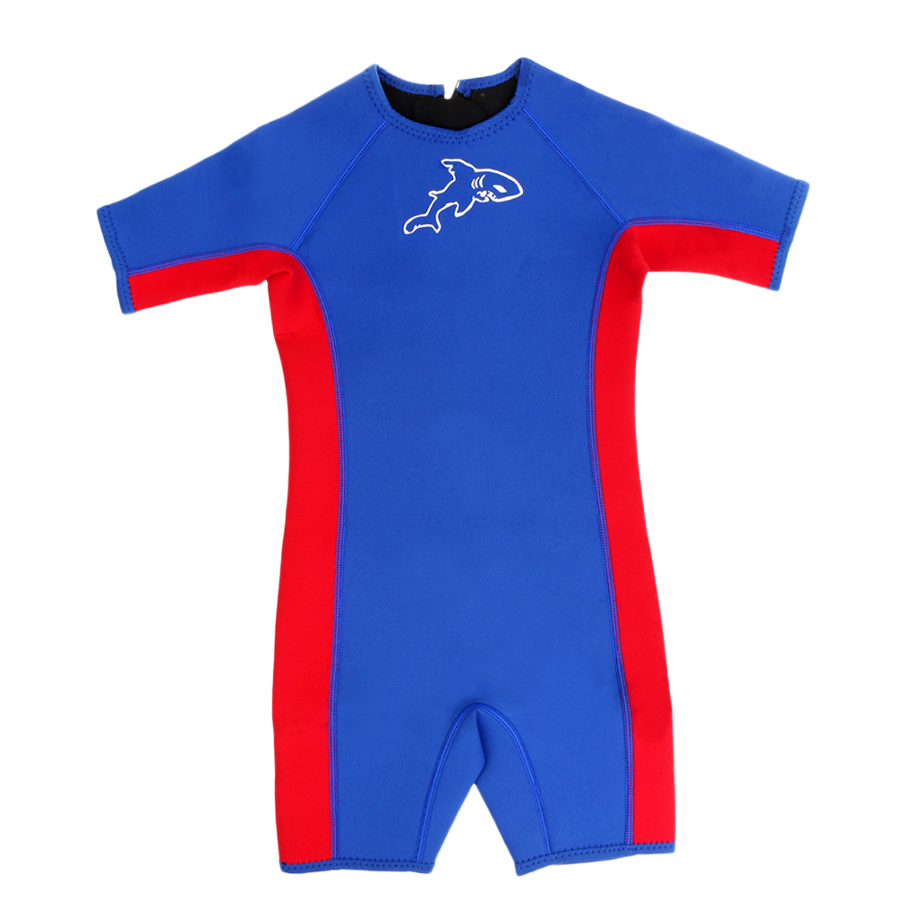 Jeugd Kids Wetsuits 3Mm Premium Neopreen Shorty Duiken Snorkelen Zwemkleding