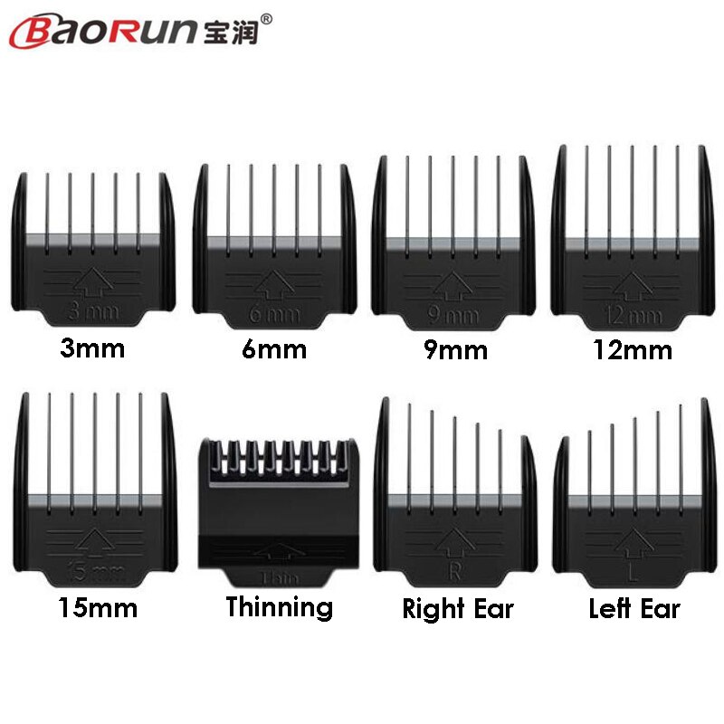 Boquillas originales para cortadora de pelo BAORUN, juego de peines de afeitado, 3/6/9/12mm, 938/X6/X7/A8S/P2/P3/P6/P7/P9/S1