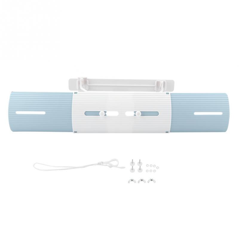 Anti-Wind Shield Intrekbare Airconditioner Wind Shield Opknoping Airconditioner Wind Deflector Baffle Outlet Board: Blauw