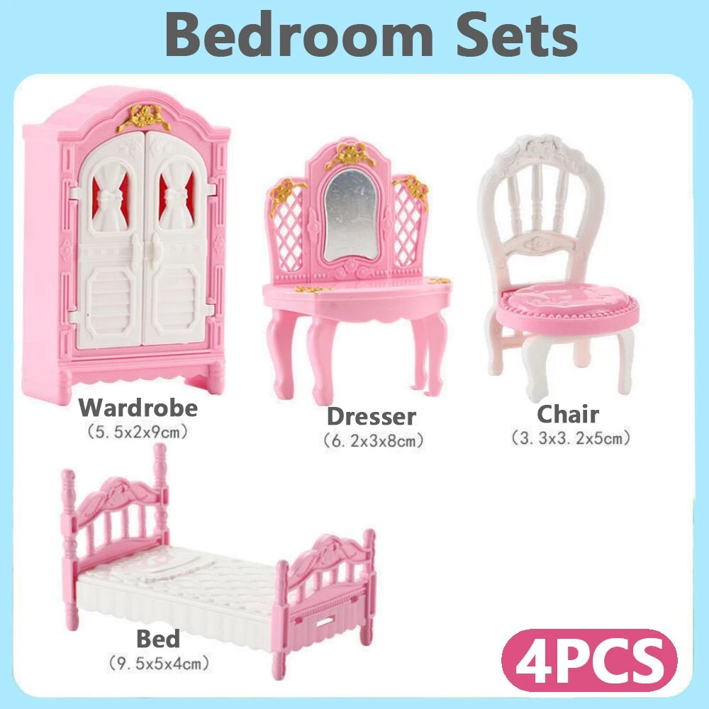 Offre spéciale mignon Kawaii rose 10 articles/Lot Miniature maison de poupée meubles accessoire enfants jouets cuisine choses de cuisine pour fille: Rouge