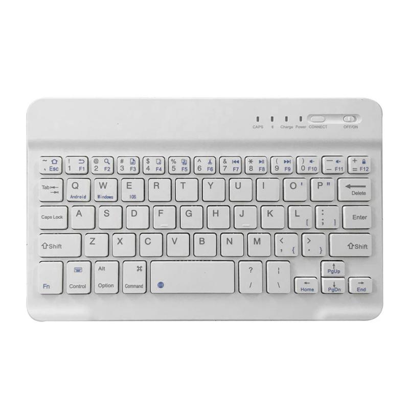 7/10 Inch Slim Portable Mini Wireless Bluetooth Keyboard Voor Tablet Laptop Smartphone Ipad Universele Ondersteuning Ios Windows Android: 7 inch white