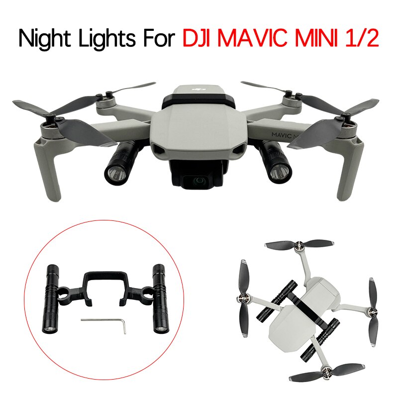 Voor Dji Mini 1/2 Drone Dual Zaklamp Night Flight Zoeklicht Lampen Beugel Led Night Lights Uitbreiding Kit Accessoires