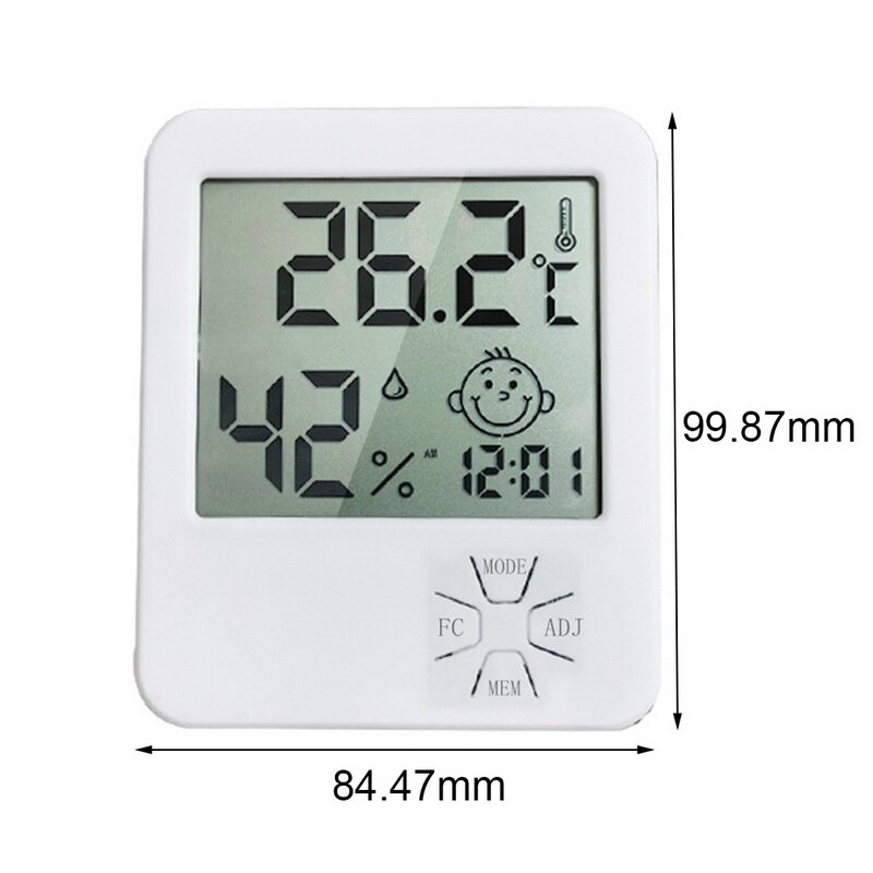 Digital Temperature Humidity Clock Big LCD Electronic Thermometer Hydrometer Meter With Stand Hygrometer Humidity Gauge Digital