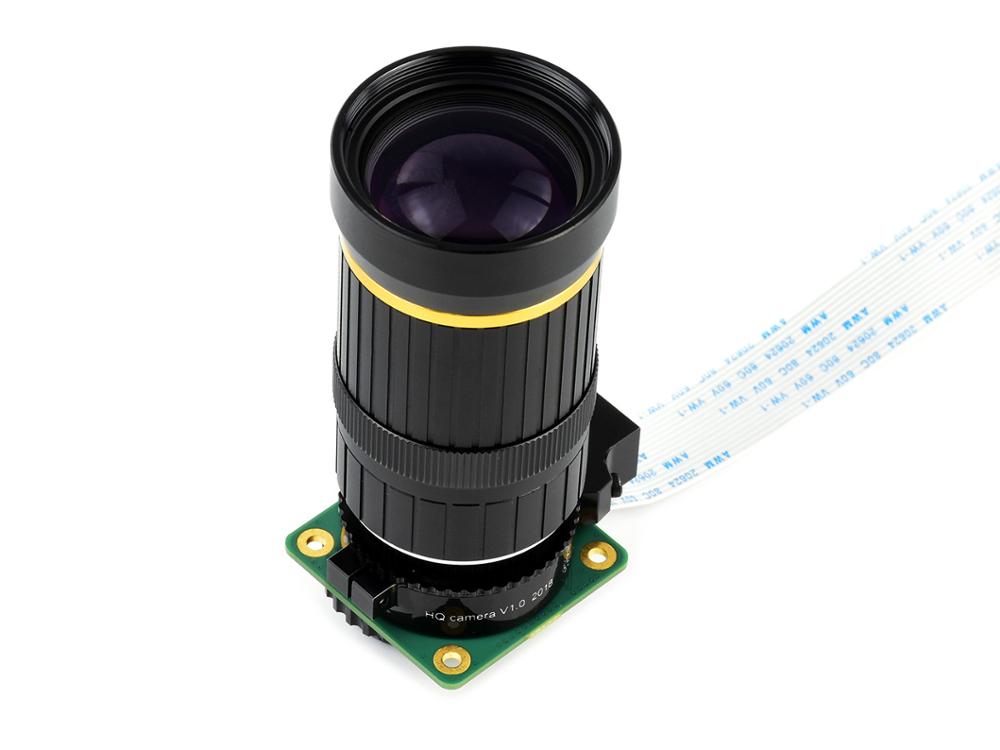 Industrial Zoom Lens, 8-50mm Adjustable Focal Length, Adjustable Angle Of View, C-Mount, Compatible With Raspberry Pi Hi