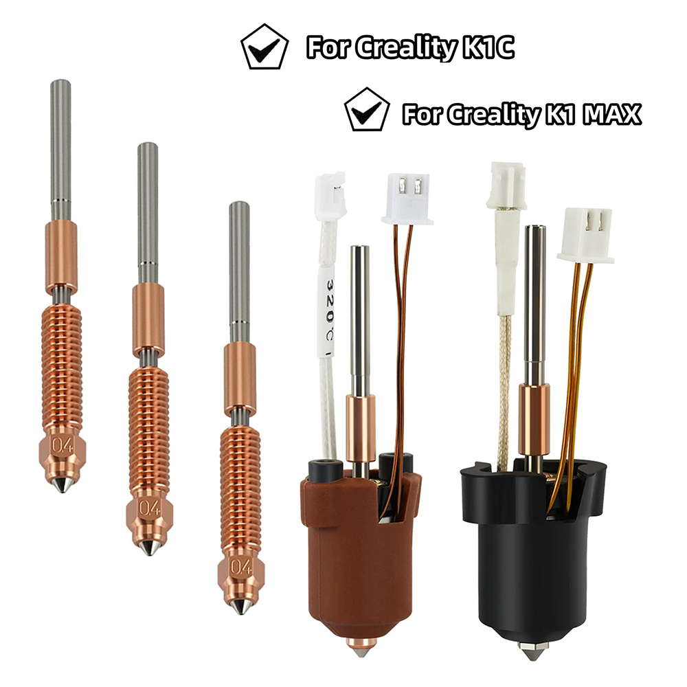 For Creality K1C k1 Max Hotend Ceramic Heating Block Kit 3D Printer Parts Quick-Swap Nozzle Kit Heat Break Resistance Hotend