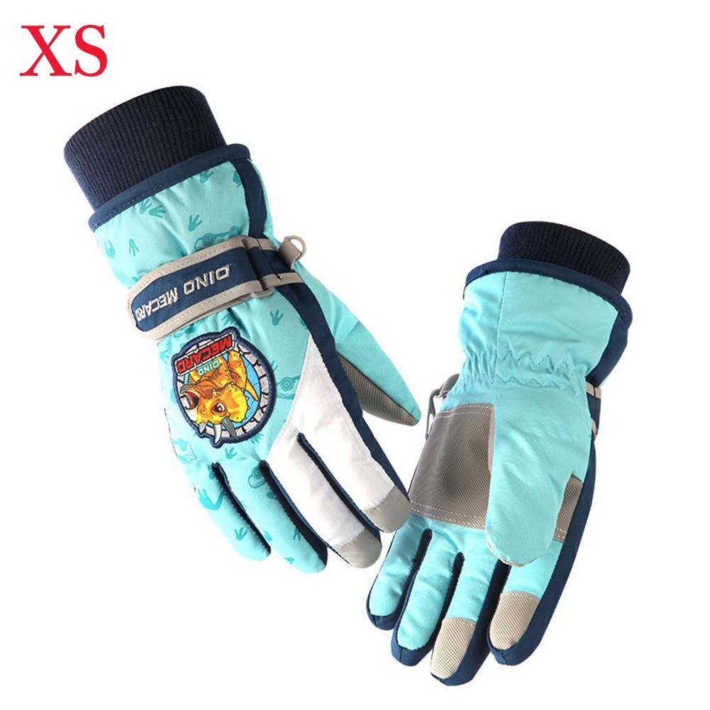 Crianças luvas de esqui neve meninos meninas inverno ciclismo equitação quente impermeável à prova vento esportes luvas de esqui crianças: XS