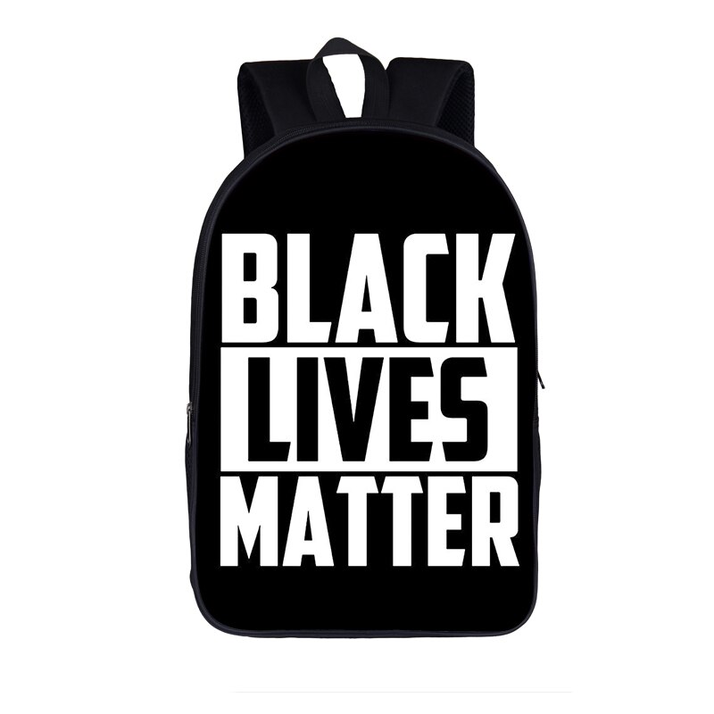 Black Lives Matter Backpack For Teenage Boys Girls School Bags BLM Afro Black Backpacks American Africa Women Men Travel Bag: 16blackmens5