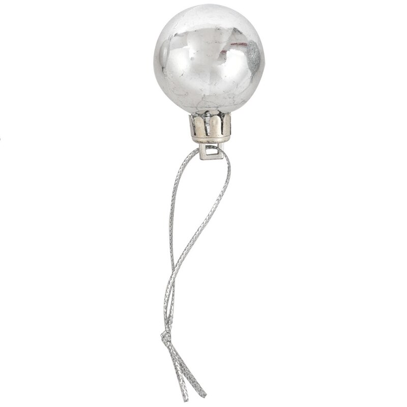 ! 48 st chic julgranskulor träd vanlig glitter julprydnad bolldekoration , 24 st silver & 24 st röd