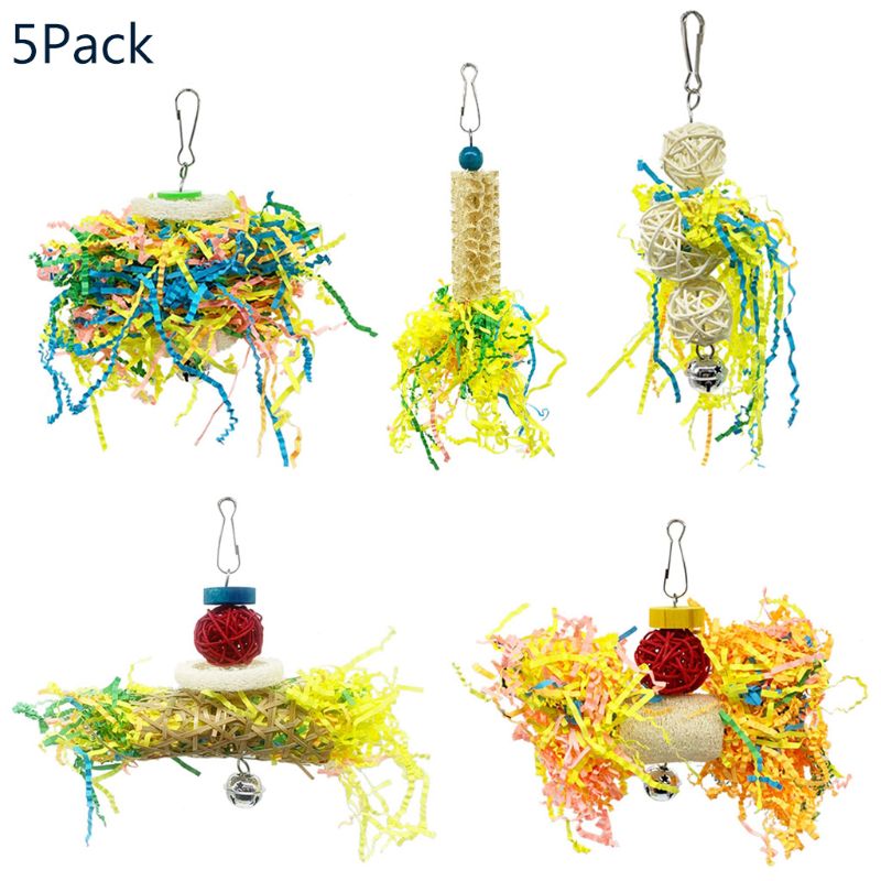 Curated visual reference: Fresh Look at 5Pcs Bird Parrot Shredding Toys Chewing Foraging H