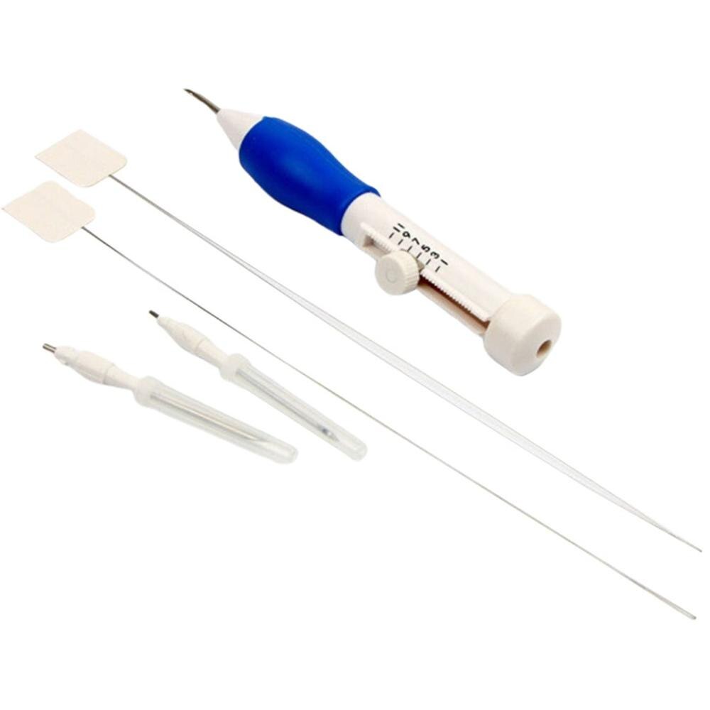 Magisk broderi pen gør det selv håndværk magisk broderi pen sæt gør det selv 3 udskiftelige punch nåle sytilbehør