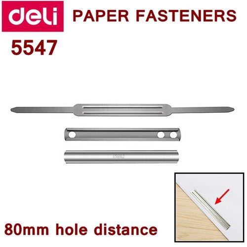 10PCS/LOT Deli 5547 Paper fasteners 80mm hole distance Metal hardware fasteners plastic fasteners binding suppliers: 5547x10