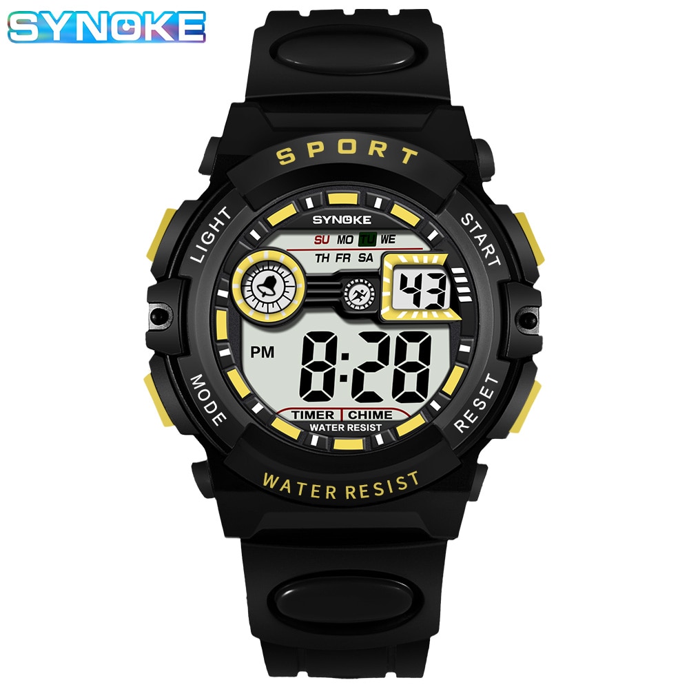 Synoke Mannen Student Beweging Digitaal Horloge Waterdicht Valbestendig En Schokbestendig Multifunctioneel Sporthorloge Jongen Lichtgevend
