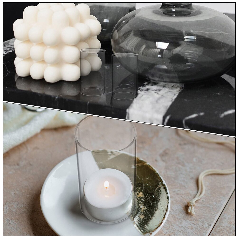 Decorazioni per candele antivento multiuso in vetro da 4 pezzi