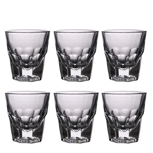 Tazza di caffè caffè espresso tazza di vetro di montagna seminata Latte tazza di caffè americano 4.7 una volta sbarra festa Whisky bicchiere casa bar bicchieri regali: 6 glasses