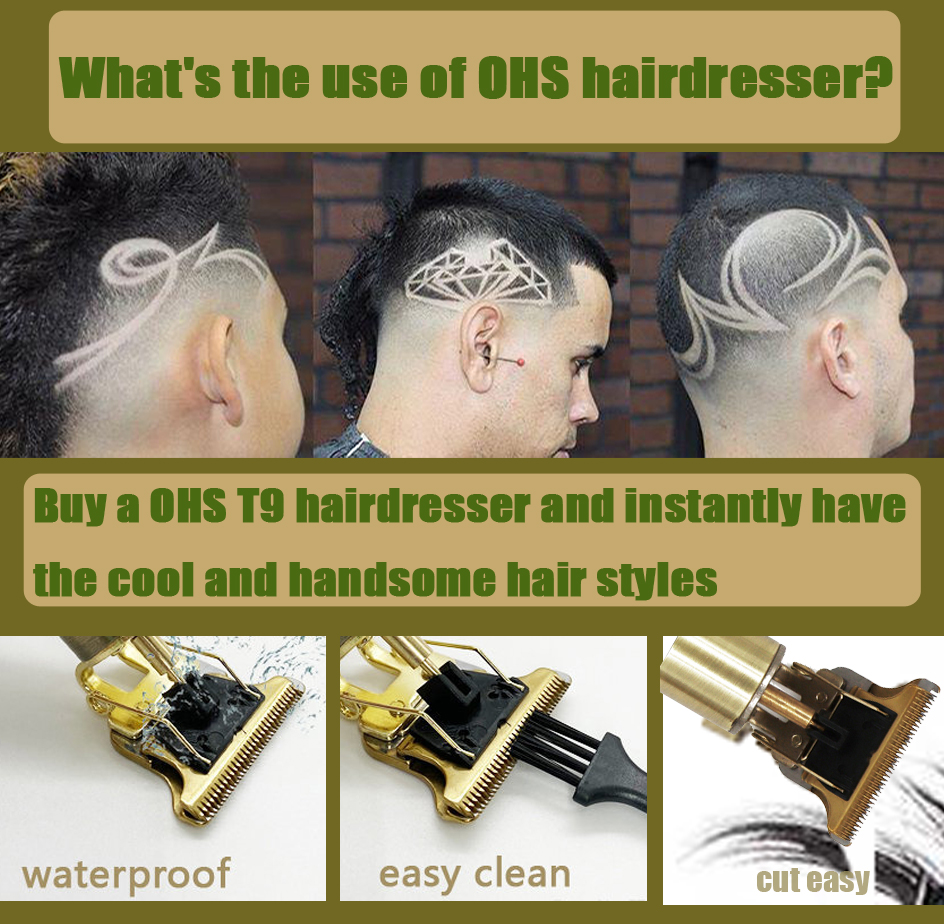Tondeuse Drachen Jahrgang T9 Schnurlose professionelle Haarschneidemaschine Elektrische Trimmer für Männer Haarschneidemaschine Haarschneidemaschine Rasierer