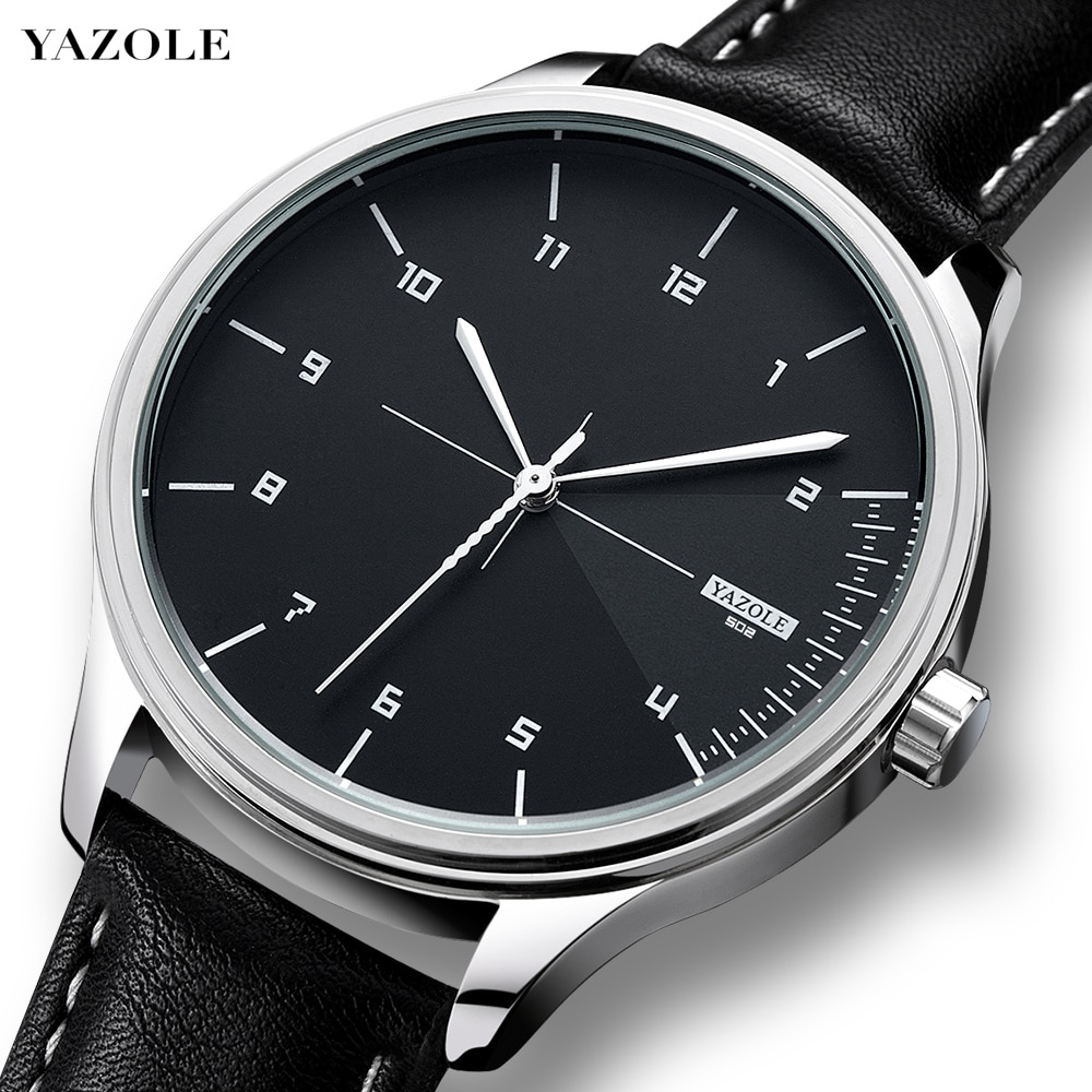 Yazole herenhorloge topmerk luxe horloge heren eenvoudig en stijlvol waterdicht horloge voor heren sporthorloges leer casual