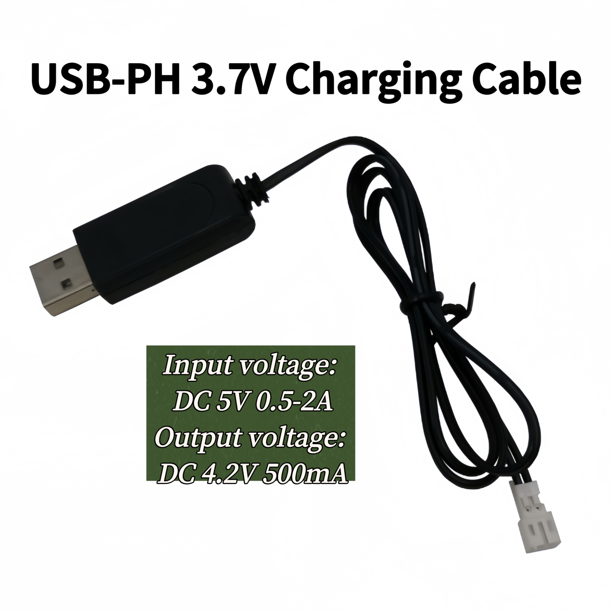 14430 Rechargeable lithium battery with connector 3.7V 650mAh USB Charging cable for Fan Flashlight Radio Headlamp Walkie-talkie