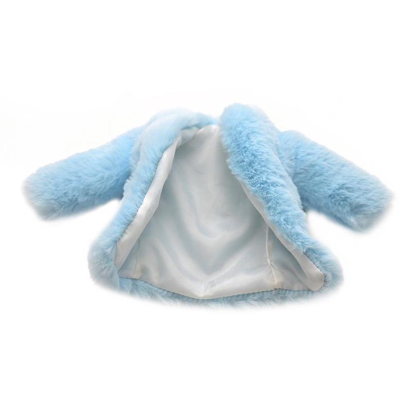 Dukke tøj flerfarvet langærmet blød pelsfrakke vinter varm fritidstøj tilbehør tøj til dukke børn legetøj