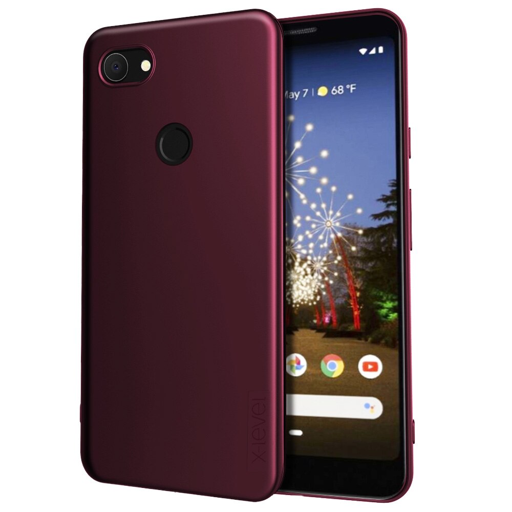 X-Level Soft TPU Case For Google Pixel 4 3 3a XL Luxury Matte Touch Ultra Thin Back Phone Cover for Google Pixel3 Case 3XL 4XL: for Pixel 3 XL / Wine Red