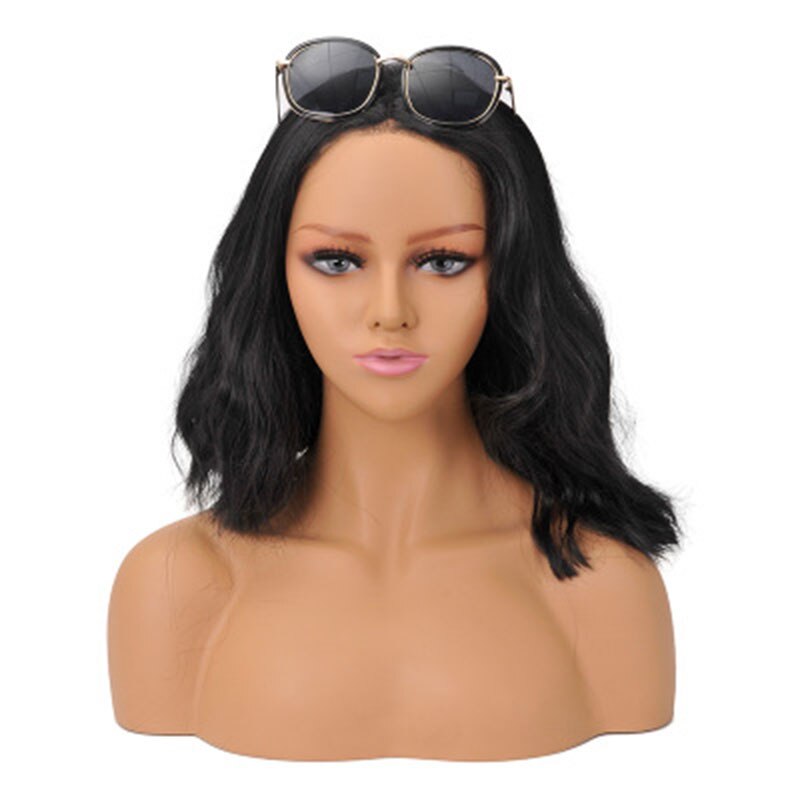 Realistic Female PVC Mannequin Head Display Hat Glasses Diamond Necklace Women Wig Model head DL487
