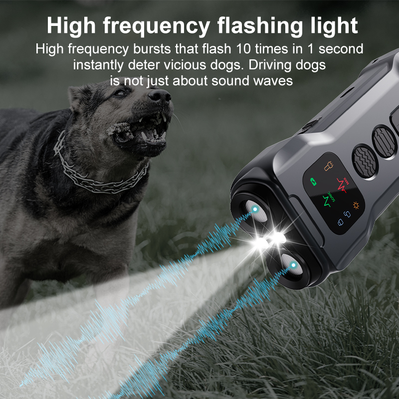 Ultrasonic with screen dog repellent bark deterrent with illumination flashlight pet deterrent tool dog trainer