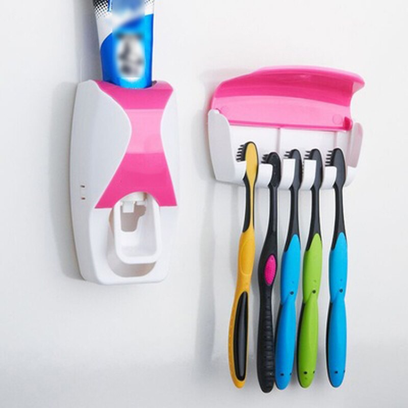 Automatische Tandpasta Tandenborstelhouder Badkamer Accessoires Wall Mount Organizer Rack Bad Gadgets Squeezer Kit Set