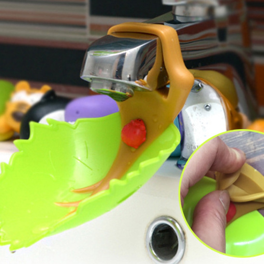 Foglio di Cartone Animato Rubinetto Extender Per Il Capretto Bambini Lavaggio A Mano Disegno Leggero Facile da Installare In Lavandino del Bagno Accessori