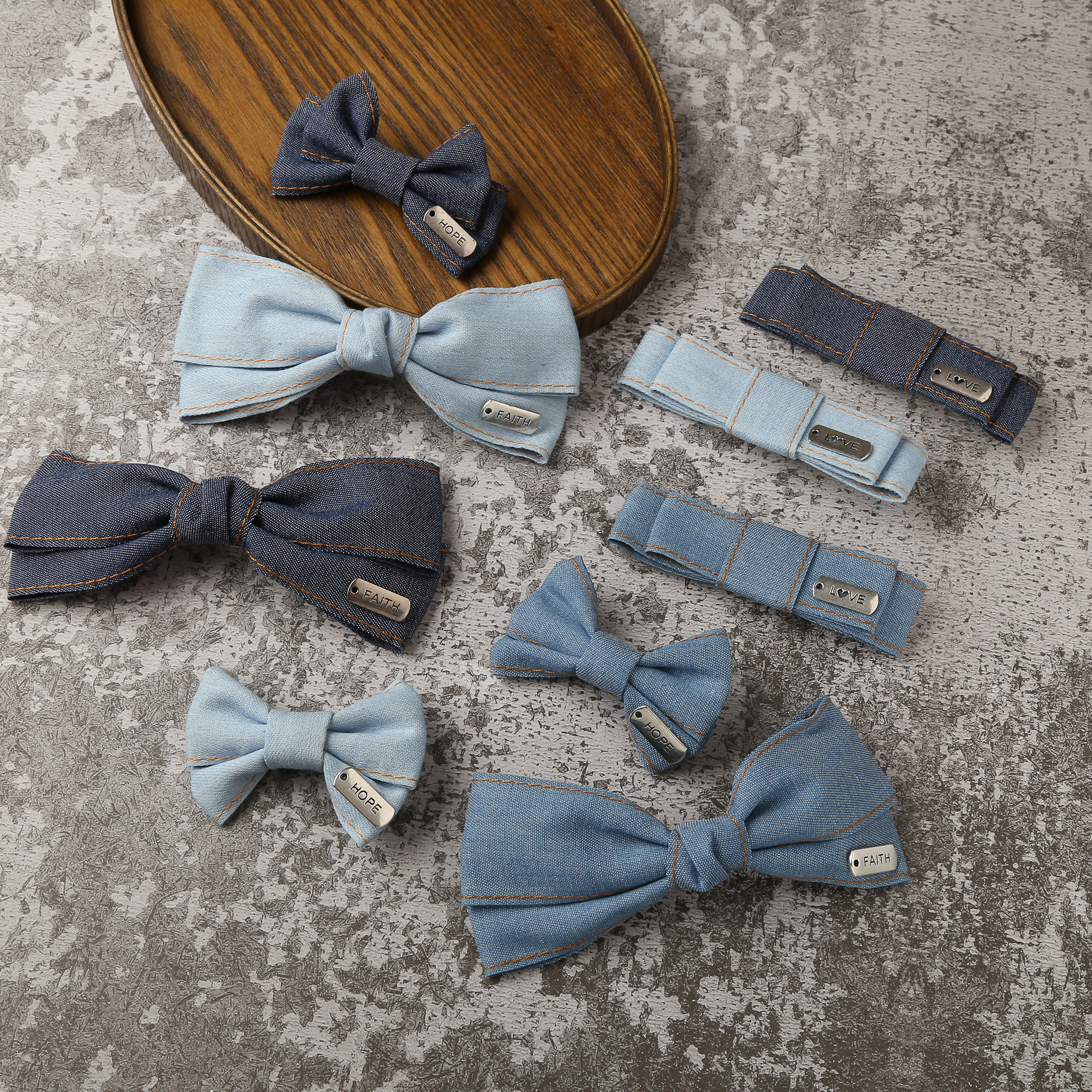 Denim Hair Clip Hairpins French Barrettes Clip Cool Girls Korean Handcraft Style Hair Accessories for Girls