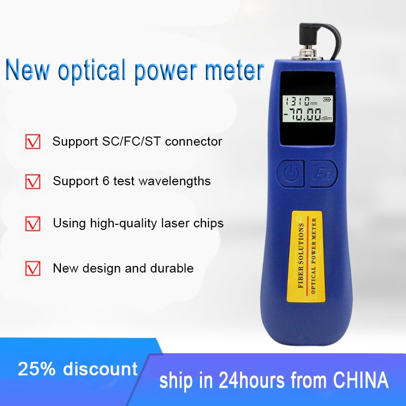ST/FC/SC Mini tester óptico medidor de potencia óptica de fibra de potencia óptica 6 longitudes de onda TL537C