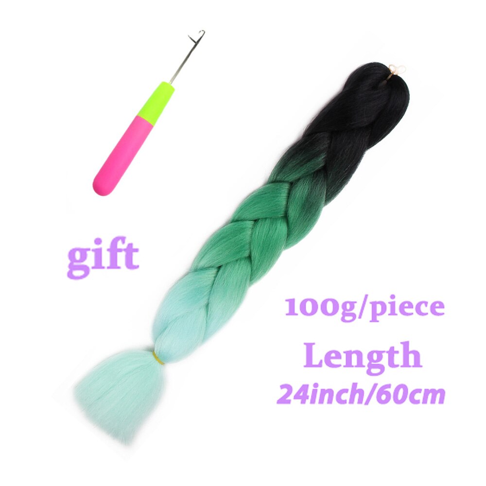 Long 24 inches Jumbo Braid Hair Ombre Braiding Hair 100 grams Synthetic Hair Extensions Jumbo Braids Hair for Women Dressing: M51