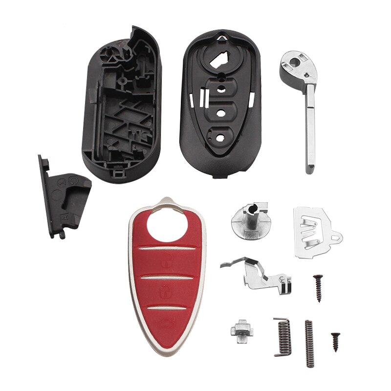 1 kpl 3 -painikkeinen auton kaukosäätimen avaimen kuorikotelo leikkaamaton autoavaimen vaihto, sopii alfa romeo mito 159 gta -autoon
