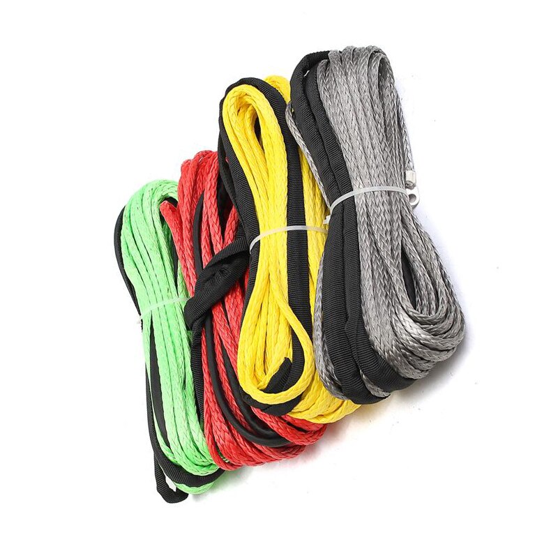 Nylon Rope 5.5mm x15m Synthetic Fiber Winch Line Cable Rope 4x4 Off-road Vehicle Winch Rope Synthetic Rope 5500LBs