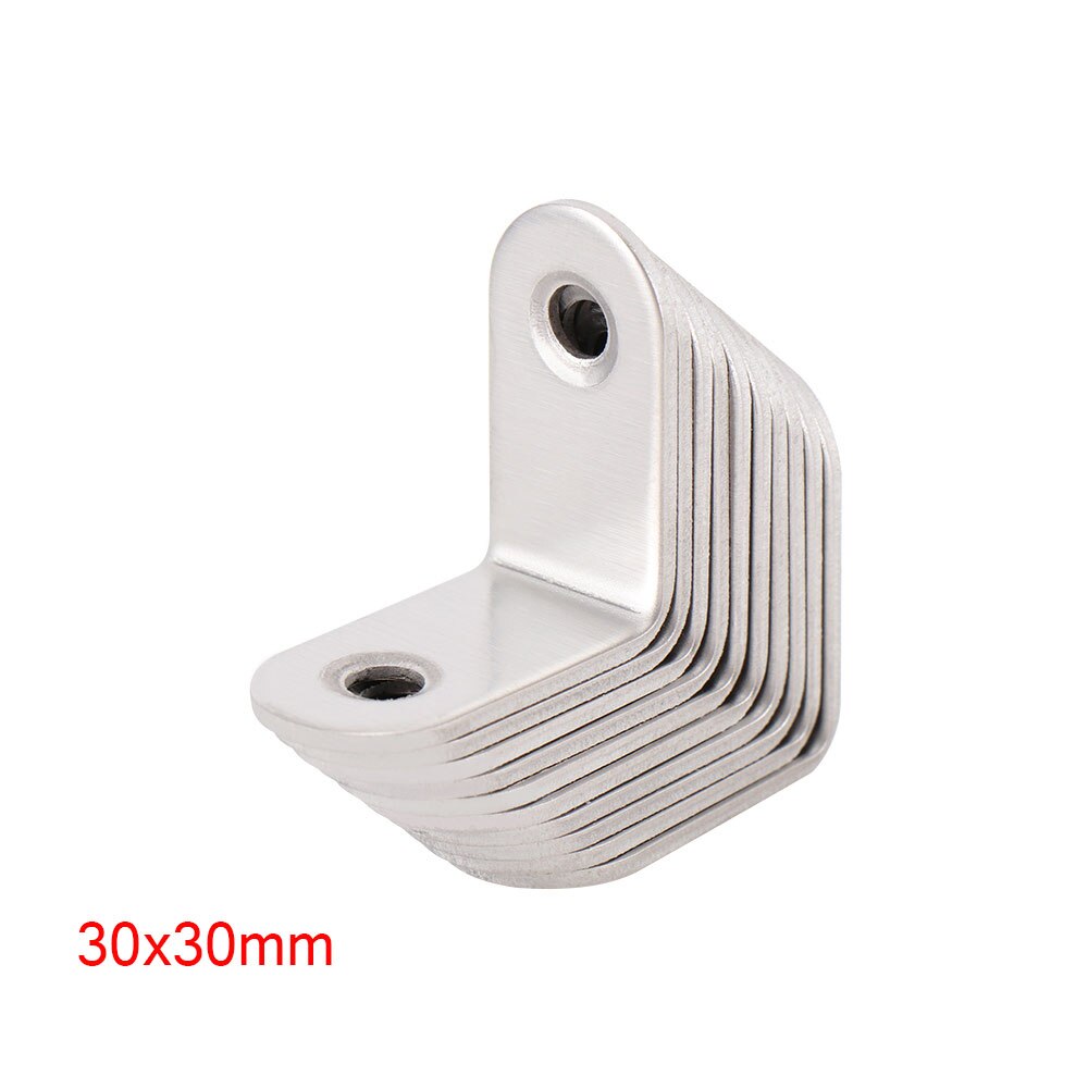 10 pz 20 millimetri x 20 millimetri in Acciaio Inox Angolo L Codice Tipo di Codice di bene Turno 90 Gradi Staffa Angolo di spessore Rinforzato Angolo: B