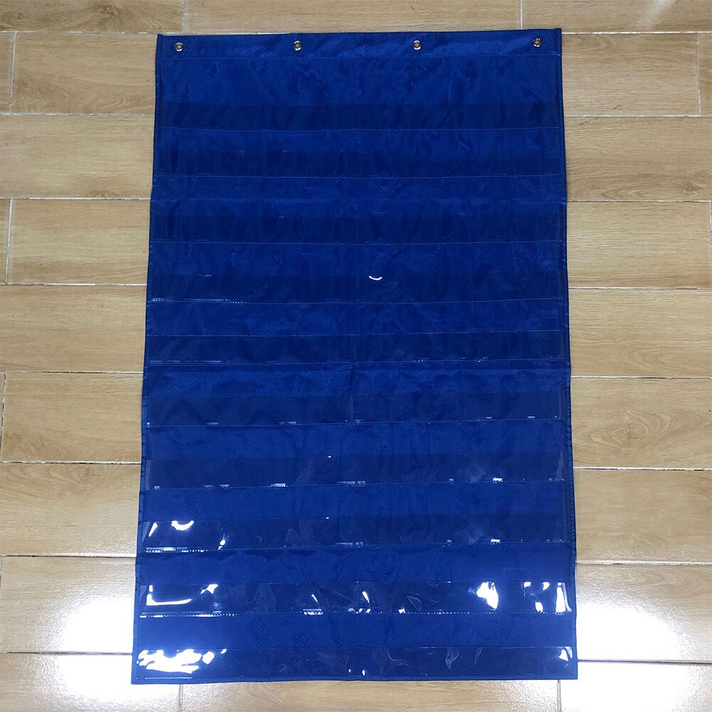 10 Giant Learning Resources Transparent Classroom Foldable Insert Card Display Scheduling Standard Pocket Chart Organization: Blue