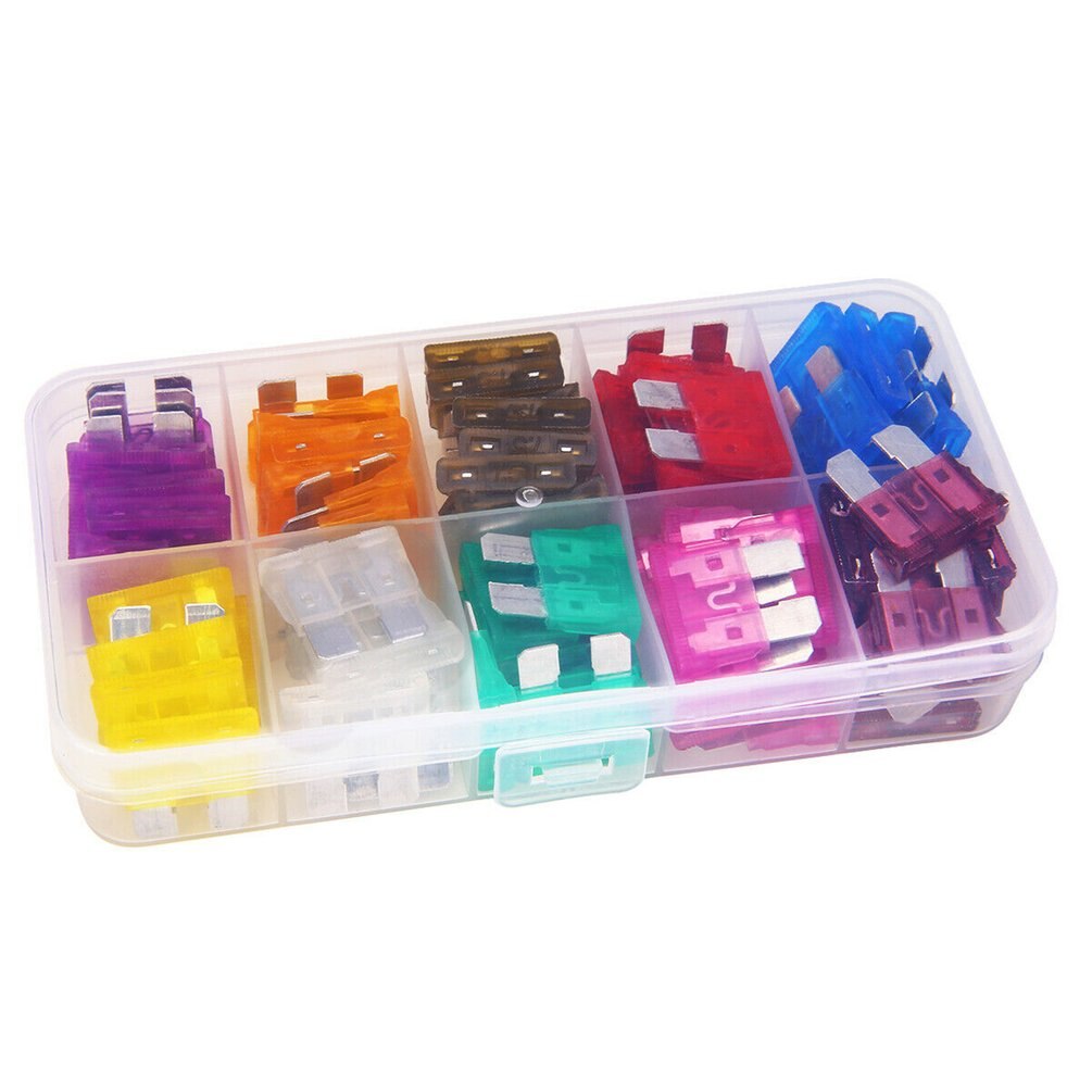 Fusibles para coche de hoja estándar de 12V, Kit de fusibles de hoja media para coche de , conjunto surtido de 3a-40A + Kit Extractor de 1 pieza 80 piezas
